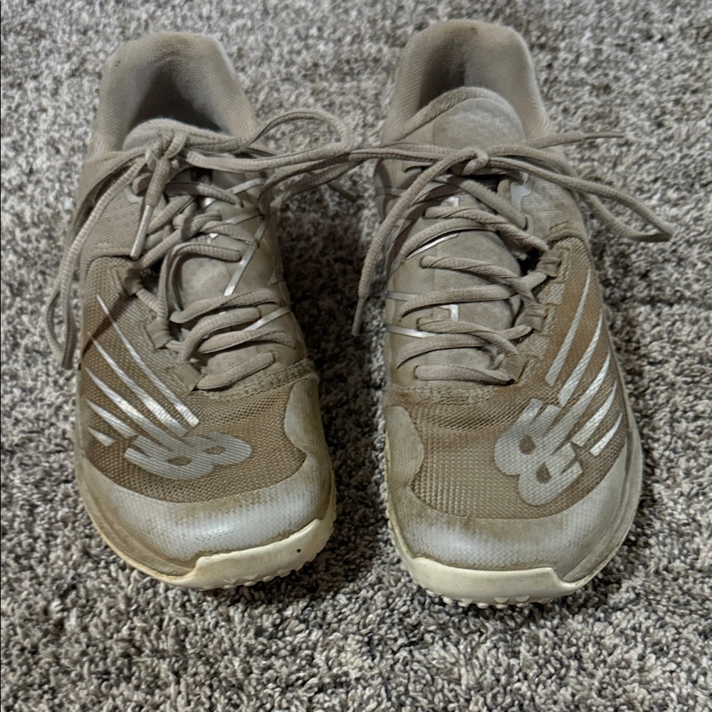 New Balance Tan and Gray Sneakers